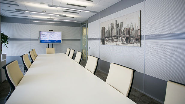 Conference room located in the Johnson & Johnson Institute facility in Moscow, Russia.