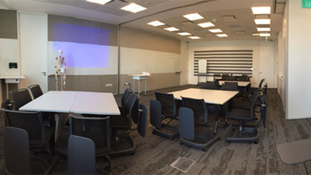 Classroom space located in the Johnson & Johnson Institute facility in Singapore.