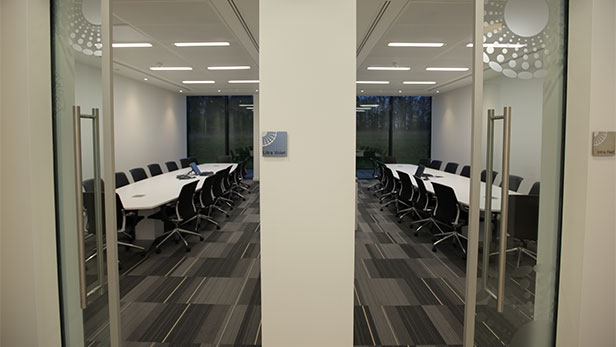 Ultra Violet and Infrared conference rooms located in Johnson & Johnson Institute in Wokingham, United Kingdom