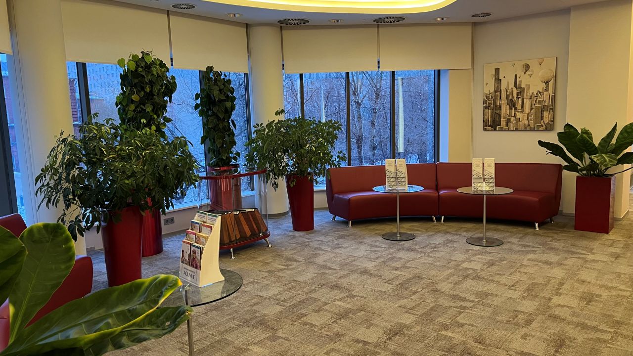 Hall in the Johnson & Johnson Institute facility in Moscow, Russia.