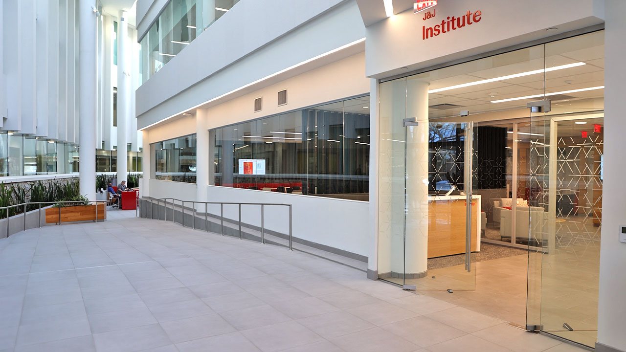 Front of the Johnson & Johnson Institute facility located inside Raritan, New Jersey campus.