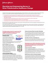 an image of "Elevating and Empowering Nurses to Drive Transformative Healthcare Change" PDF on jnjinstitute.com