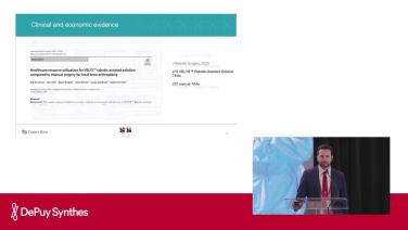 Slide from the video Clinical and Economic Evidence for VELYS Robotic-Assisted Solution with Sean Rajaee, MD
