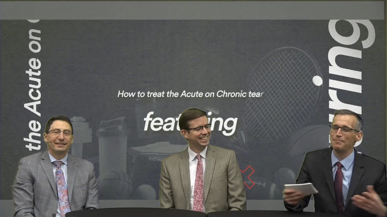 image from Episodie 10: Acute on Chronic Rotator Cuff Tear - Featuring: Paul Favorito, MD; Grant Garrigues, MD Moderator: Martin Leland, MD; 